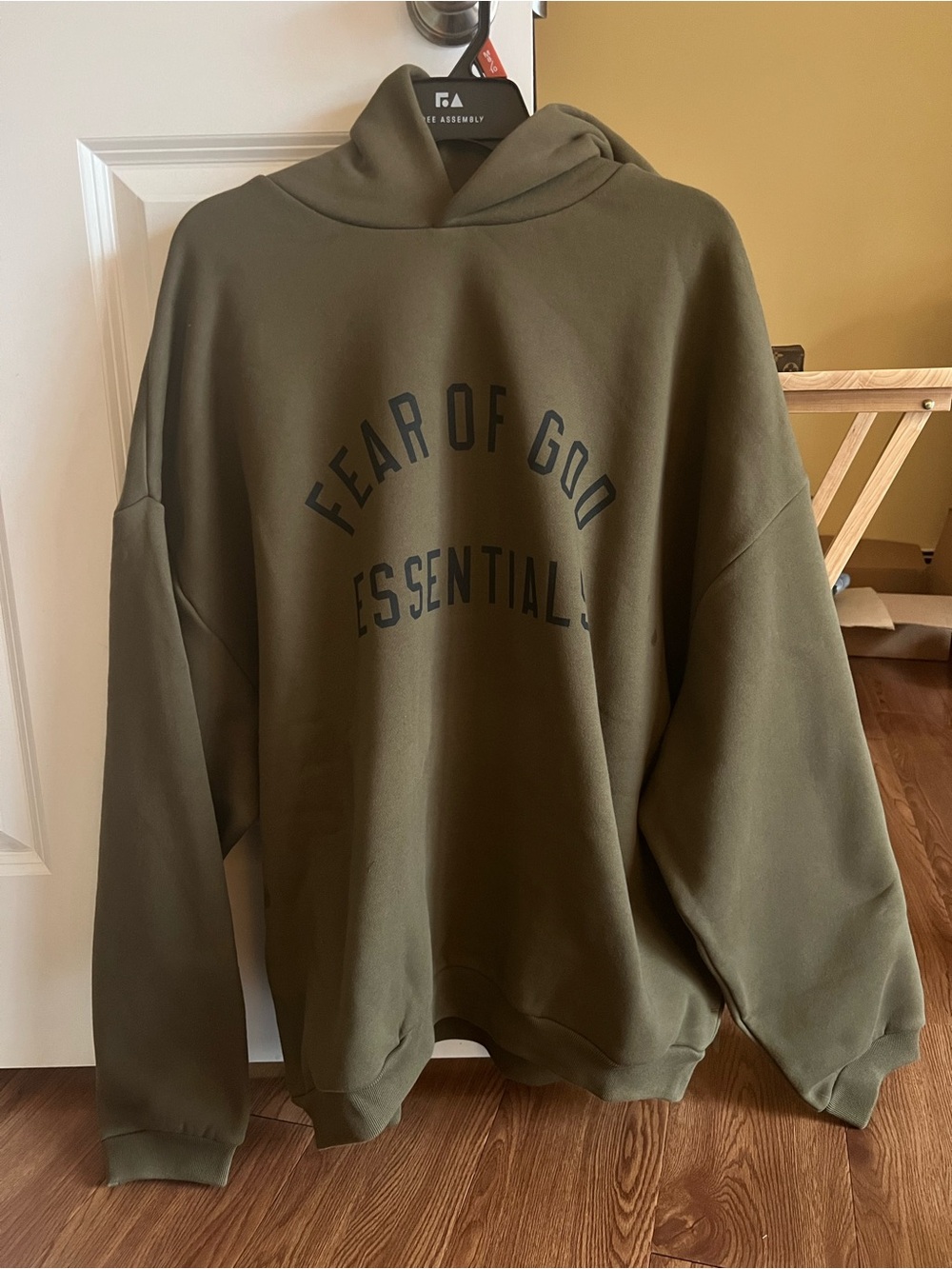 Fear of God Essentials Olive Green Hoodie